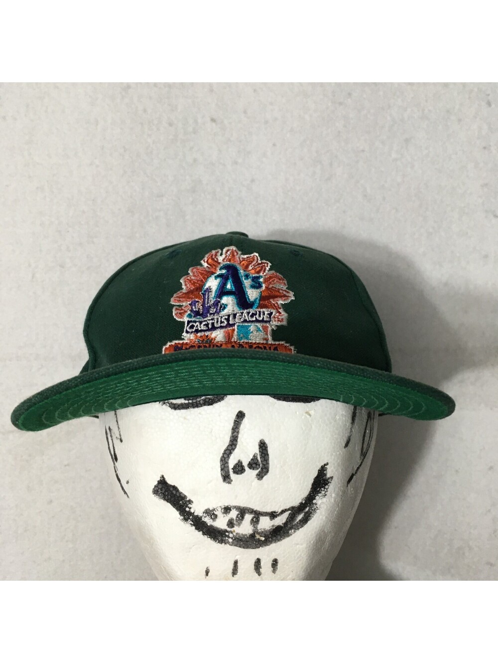 Vintage 90s MLB Arizona CACTUS LEAGUE Sports Specialties Snapback GREEN A'S